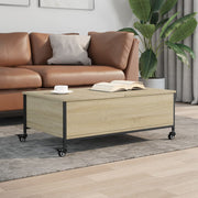 Salontafel 91x55x34 cm bewerkt hout sonoma eiken