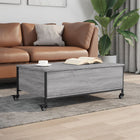 Salontafel 91x55x34 cm bewerkt hout grijs sonoma
