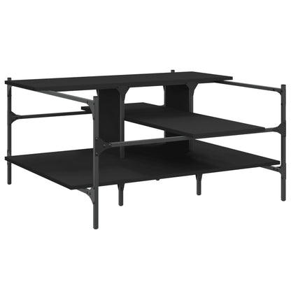 Salontafel 00X00X48,5 Cm Bewerkt  Hout Zwart