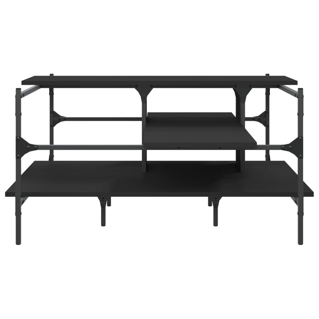 Salontafel 00X00X48,5 Cm Bewerkt  Hout Zwart