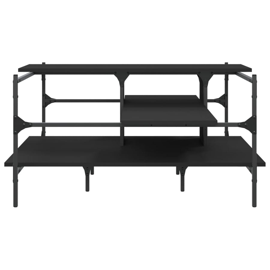 Salontafel 00X00X48,5 Cm Bewerkt  Hout Zwart