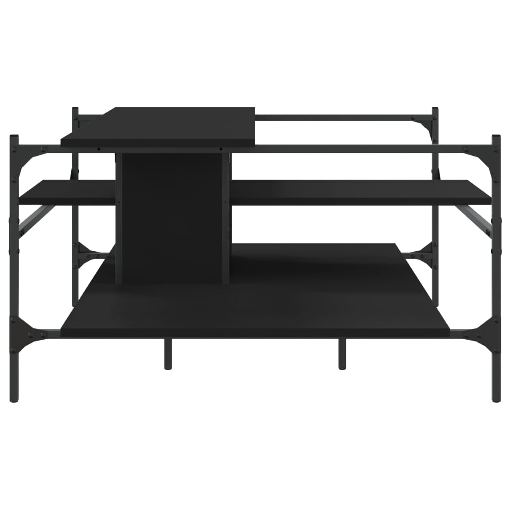 Salontafel 00X00X48,5 Cm Bewerkt  Hout Zwart