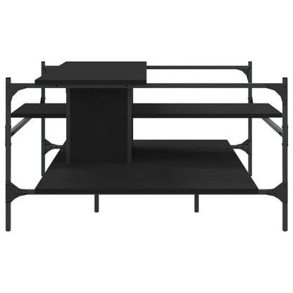 Salontafel 00X00X48,5 Cm Bewerkt  Hout Zwart