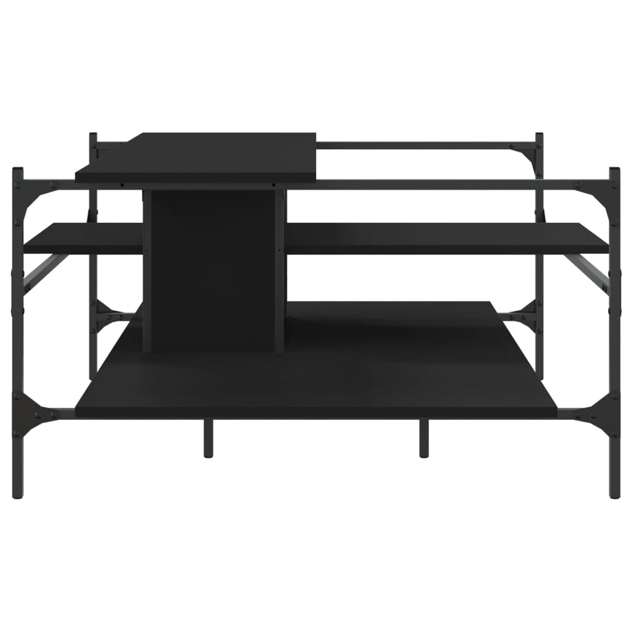 Salontafel 00X00X48,5 Cm Bewerkt  Hout Zwart
