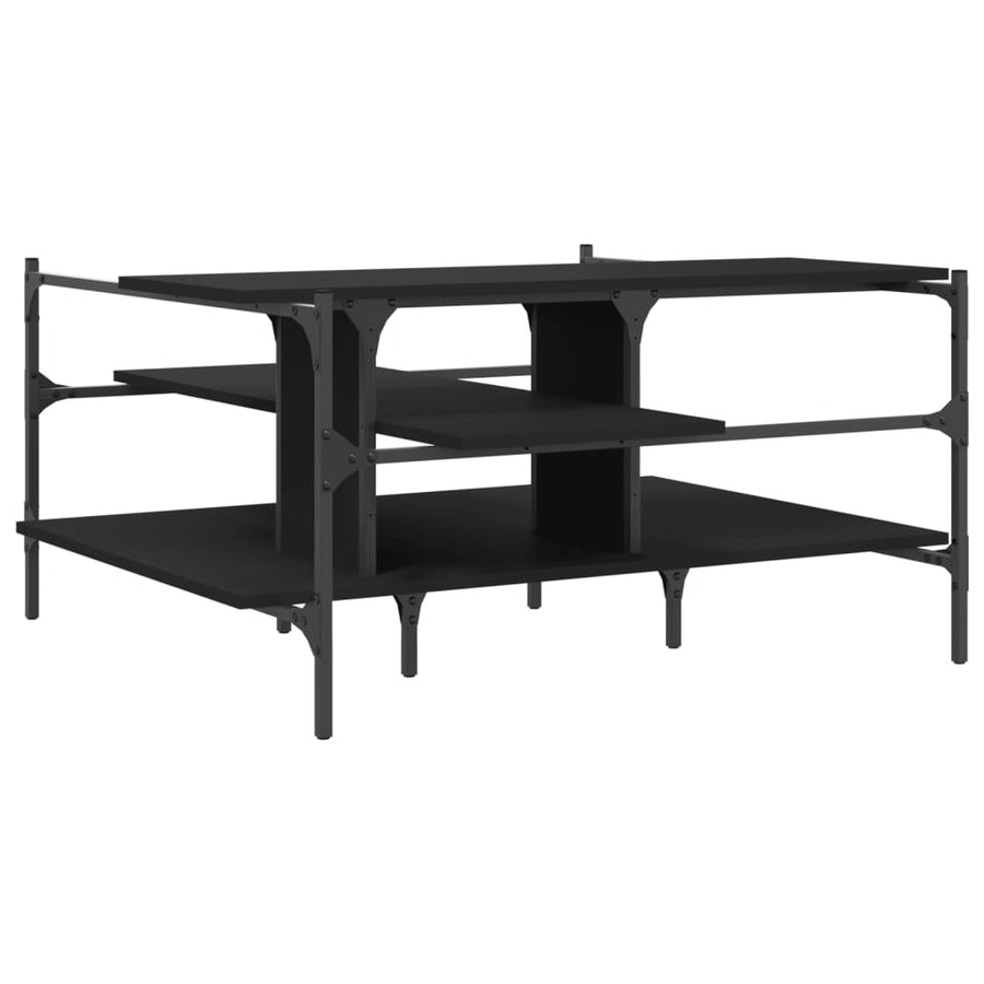 Salontafel 00X00X48,5 Cm Bewerkt  Hout Zwart