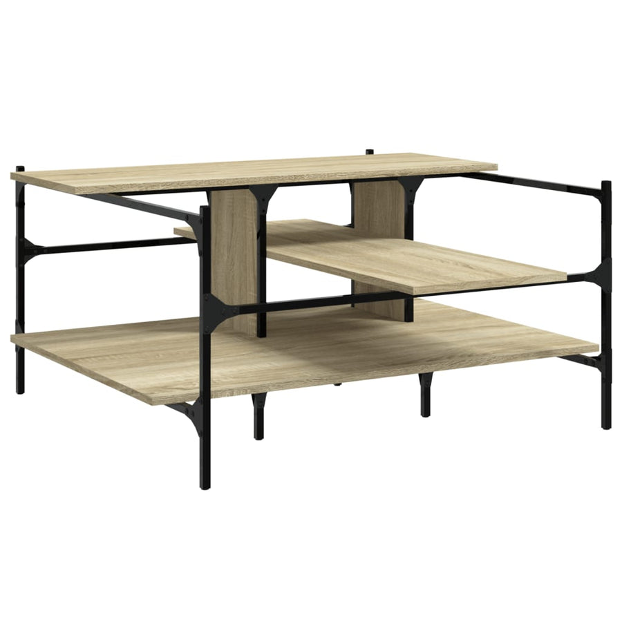 Salontafel 00X00X48,5 Cm Bewerkt Hout Kleurig Sonoma eiken