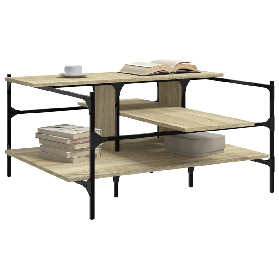 Salontafel 00X00X48,5 Cm Bewerkt Hout Kleurig Sonoma eiken