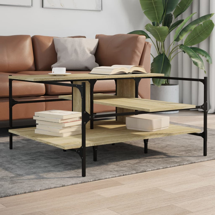 Salontafel 00X00X48,5 Cm Bewerkt Hout Kleurig Sonoma eiken