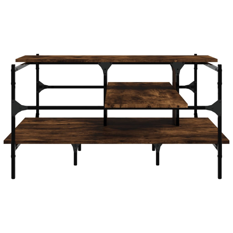 Salontafel 00X00X48,5 Cm Bewerkt Hout Kleurig Gerookt eiken
