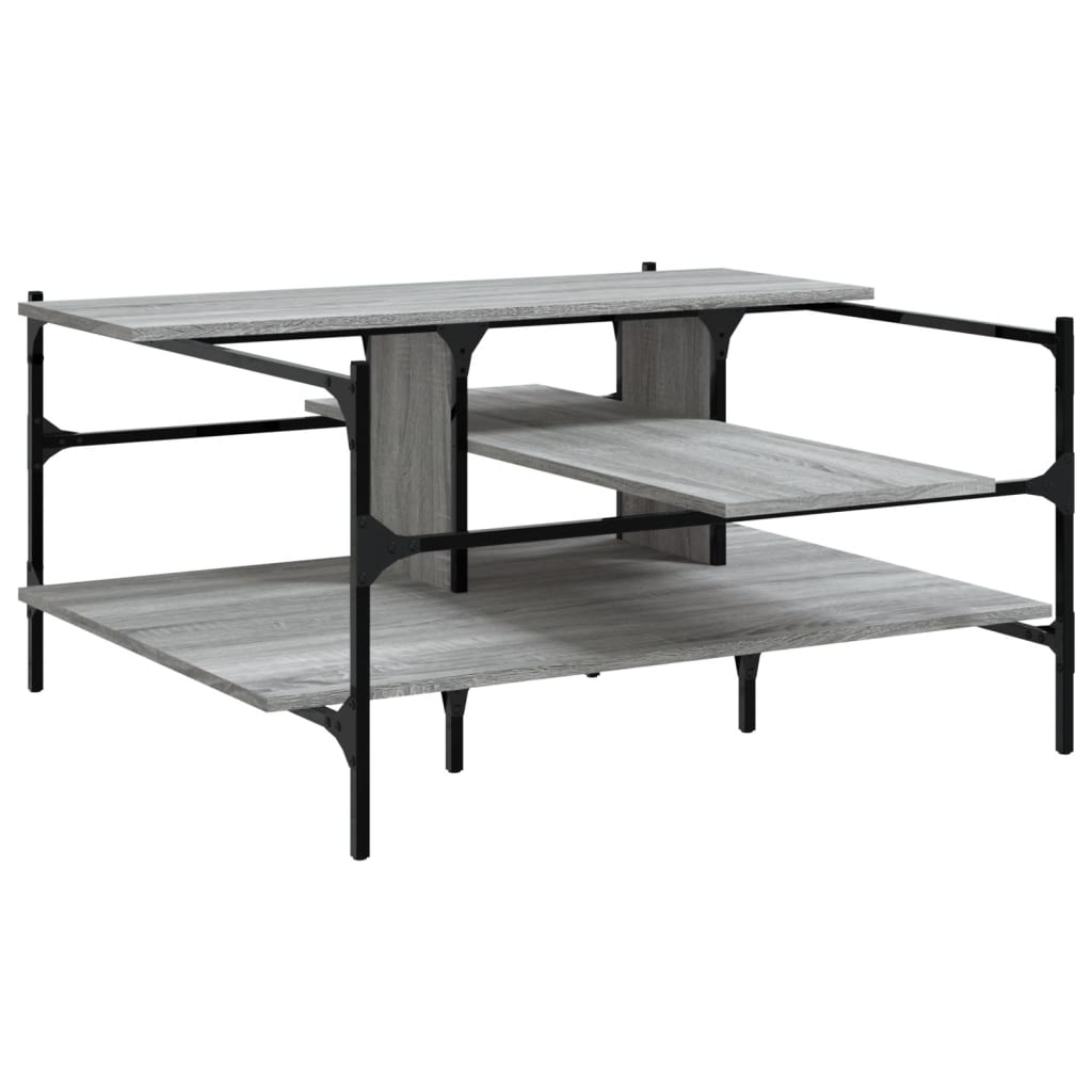 Salontafel 00X00X48,5 Cm Bewerkt Hout Grijs sonoma