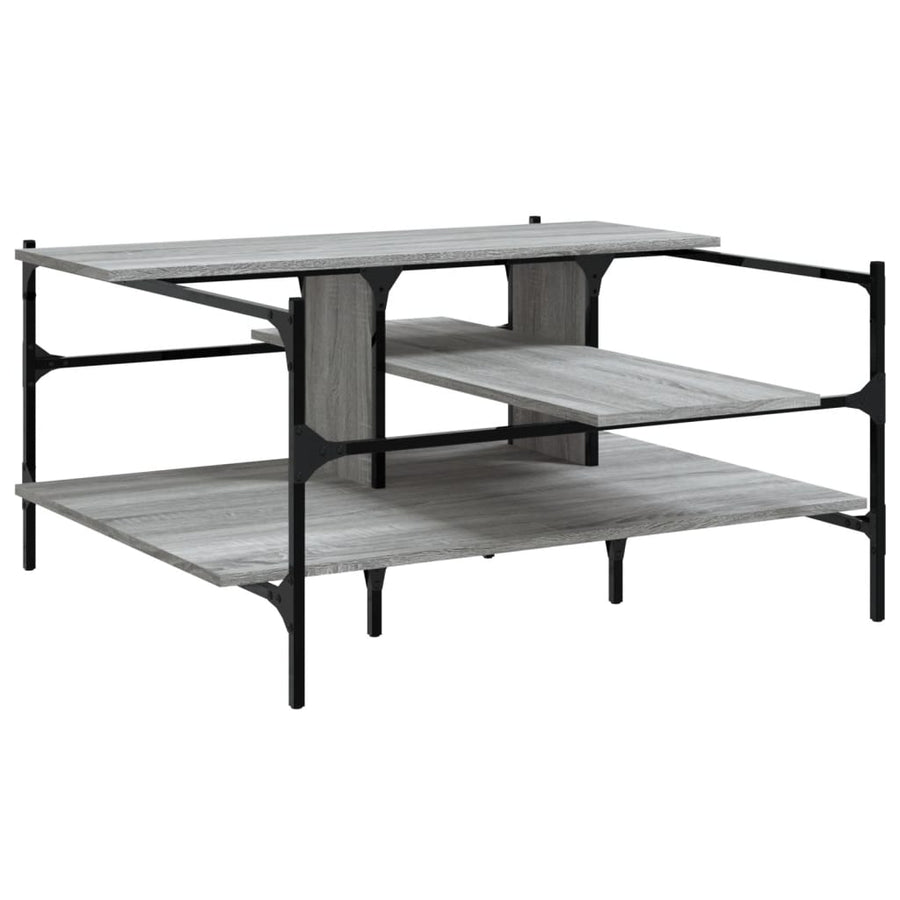 Salontafel 00X00X48,5 Cm Bewerkt Hout Grijs sonoma