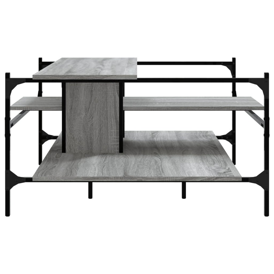 Salontafel 00X00X48,5 Cm Bewerkt Hout Grijs sonoma
