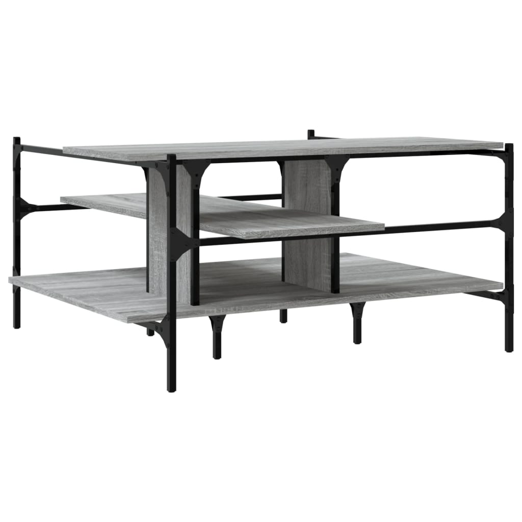 Salontafel 00X00X48,5 Cm Bewerkt Hout Grijs sonoma