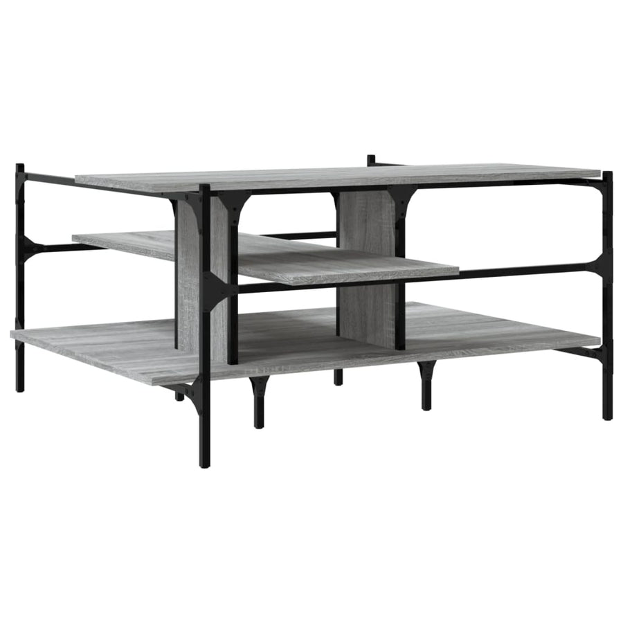 Salontafel 00X00X48,5 Cm Bewerkt Hout Grijs sonoma