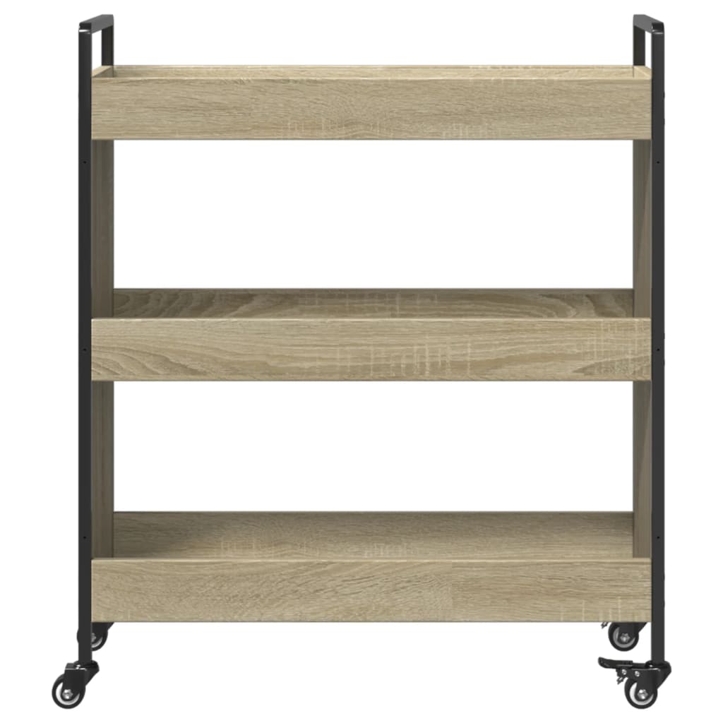 Keukentrolley 70X30X82 Cm Bewerkt Hout Sonoma Eikenkleurig
