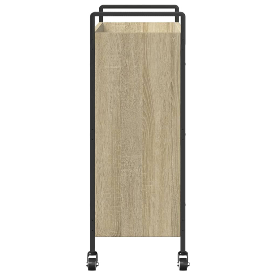 Keukentrolley 70X30X82 Cm Bewerkt Hout Sonoma Eikenkleurig