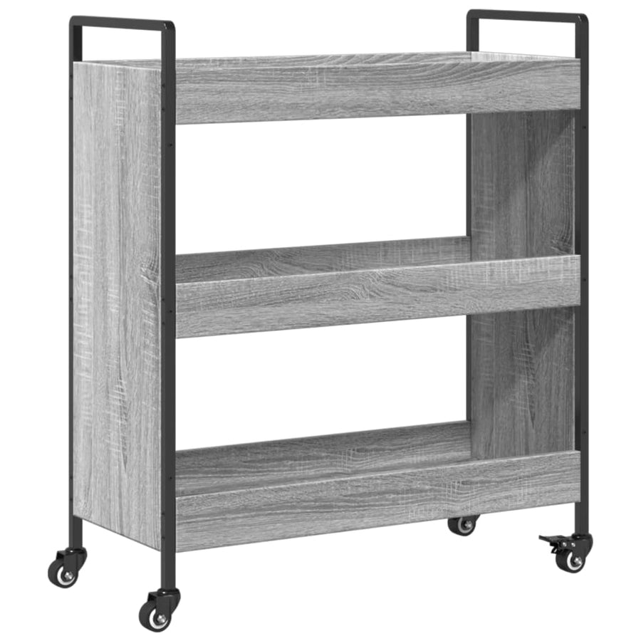 Keukentrolley 70X30X82 Cm Bewerkt Hout Grijs Sonoma Eikenkleur
