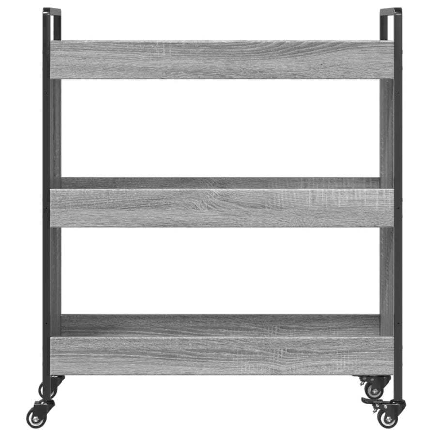 Keukentrolley 70X30X82 Cm Bewerkt Hout Grijs Sonoma Eikenkleur