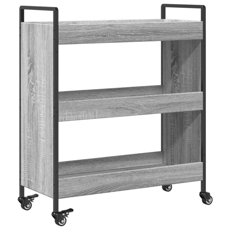 Keukentrolley 70X30X82 Cm Bewerkt Hout Grijs Sonoma Eikenkleur