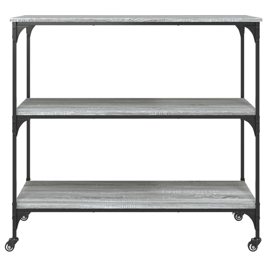 Keukentrolley 102X50X95 Cm Bewerkt Hout Grijs Sonoma Eiken