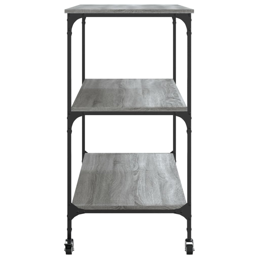 Keukentrolley 102X50X95 Cm Bewerkt Hout Grijs Sonoma Eiken