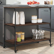 Keukentrolley 102x50x95 cm bewerkt hout bruin