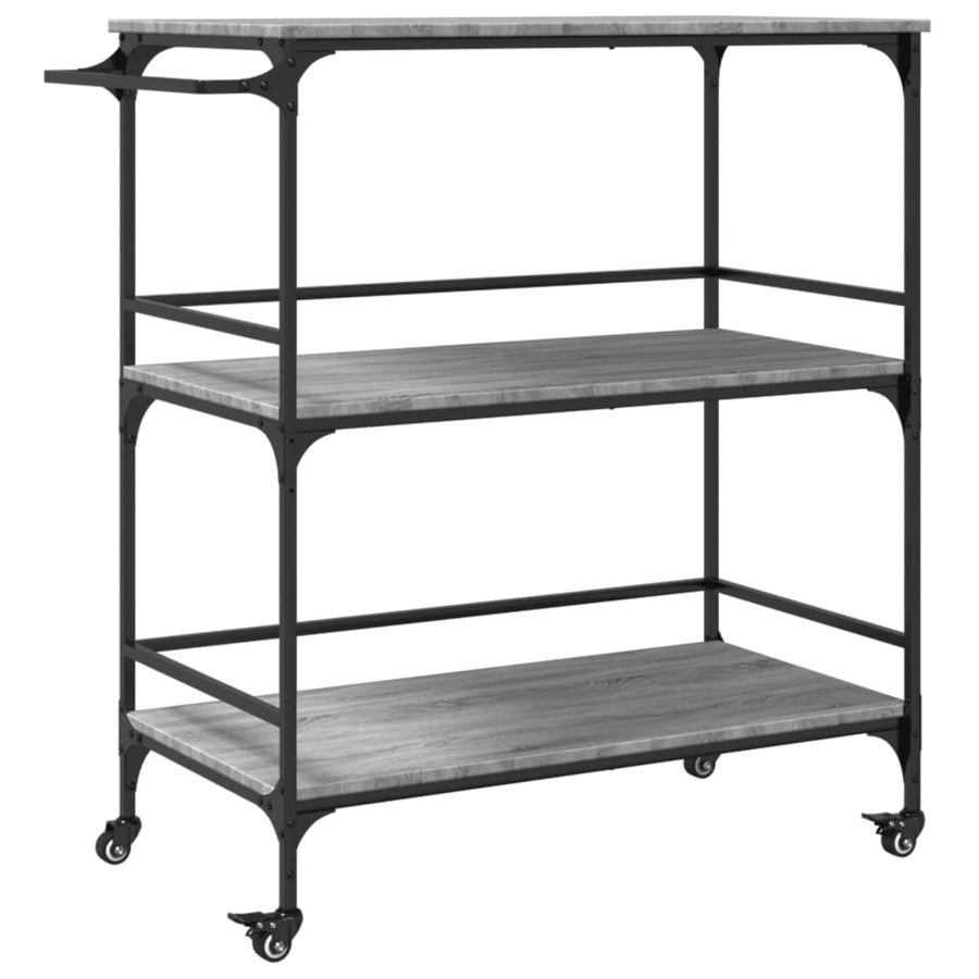 Keukentrolley 100,5X50X105 Cm Grijs Sonoma Eikenkleur