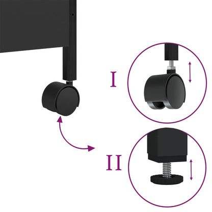 Keukentrolley 50X30X70 Cm Bewerkt Hout Zwart