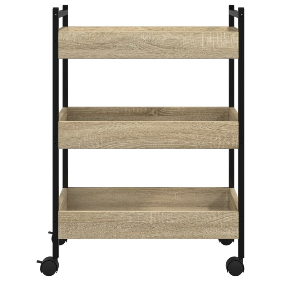 Keukentrolley 50X30X70 Cm Bewerkt Hout Sonoma Eikenkleurig
