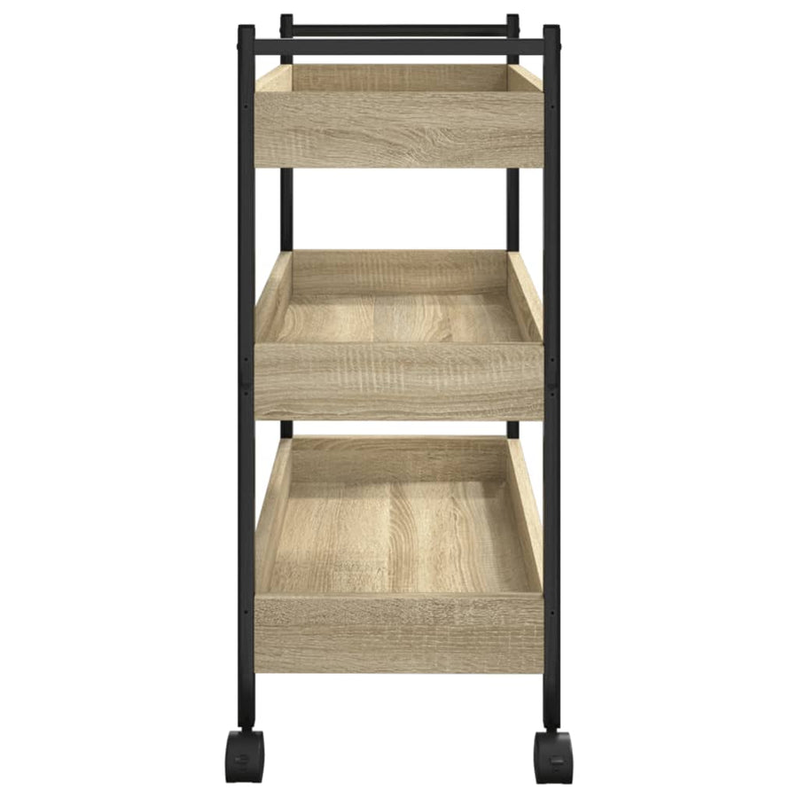 Keukentrolley 50X30X70 Cm Bewerkt Hout Sonoma Eikenkleurig