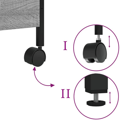 Keukentrolley 50X30X70 Cm Bewerkt Hout Grijs Sonoma Eikenkleur