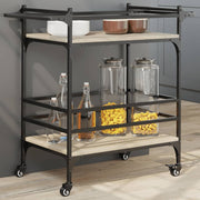 Kitchen trolley 82x40x78.5 cm engineered wood Sonoma oak-coloured