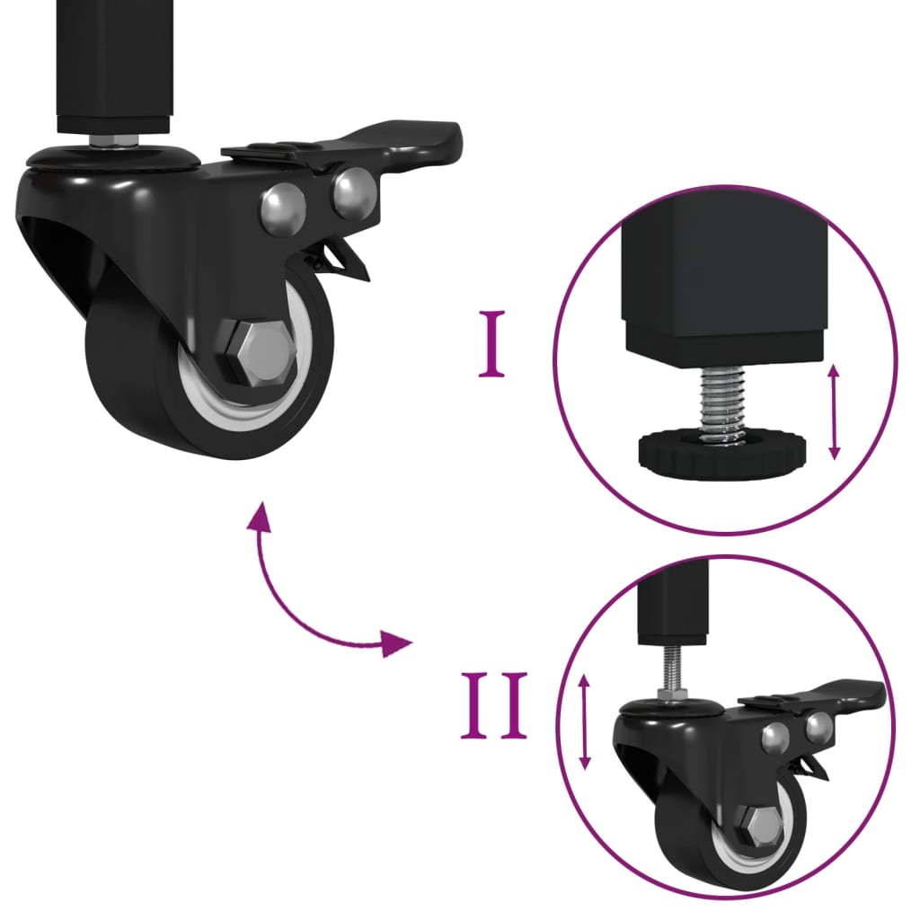 Keukentrolley 82X40X78,5 Cm Bewerkt Hout Gerookt Eikenkleurig
