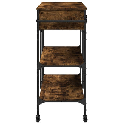 Keukentrolley 105X42X95 Cm Bewerkt Hout Gerookt Eikenkleurig
