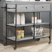Keukentrolley 105x42x95 cm bewerkt hout grijs