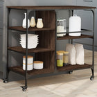 Kitchen trolley 100x45x89.5 cm engineered wood brown oak-coloured