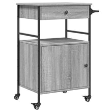 Keukentrolley 56X43X89,5 Cm Bewerkt Hout Grijs Sonoma Eiken