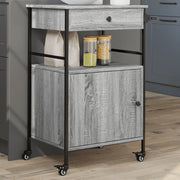 Kitchen trolley 56x43x89.5 cm engineered wood grey Sonoma oak