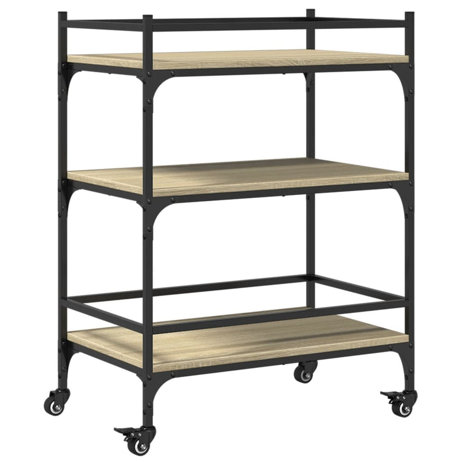 Keukentrolley 65X40X86,5 Cm Bewerkt Hout Sonoma Eikenkleurig