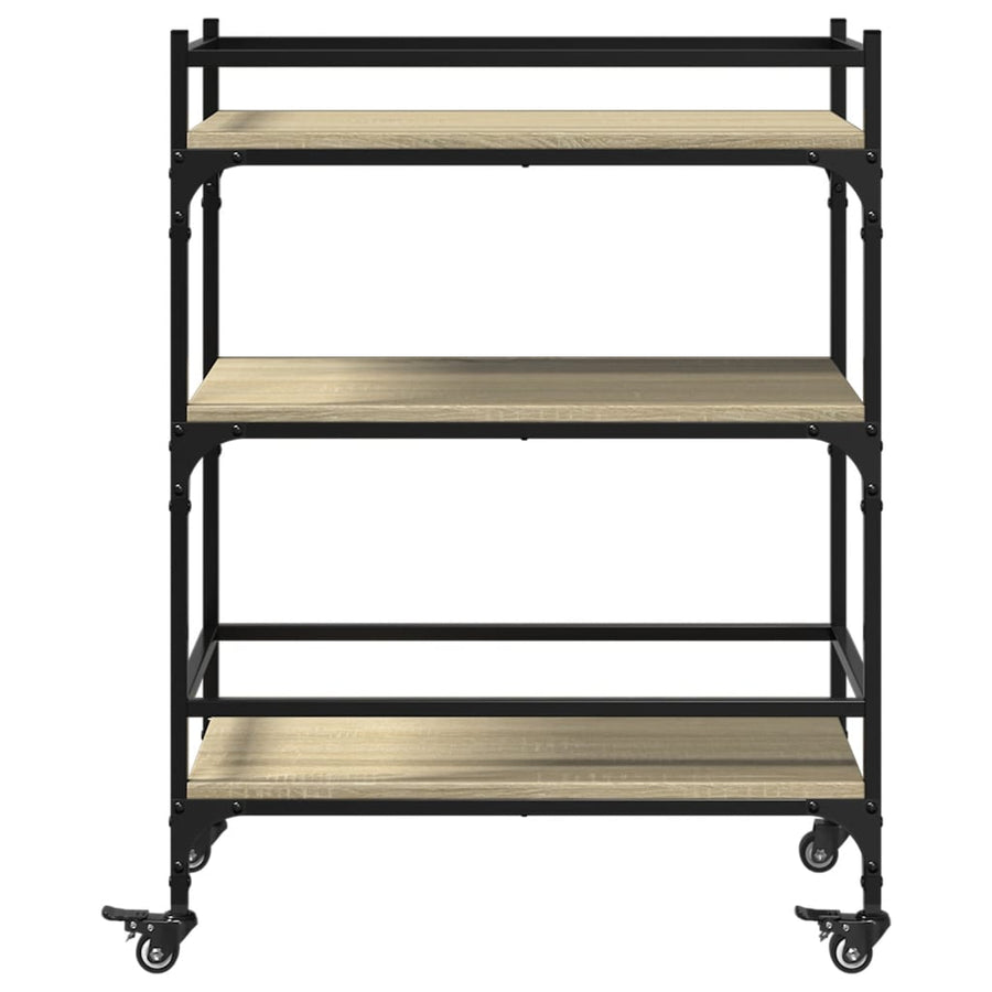 Keukentrolley 65X40X86,5 Cm Bewerkt Hout Sonoma Eikenkleurig