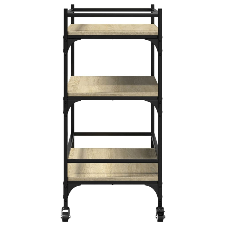 Keukentrolley 65X40X86,5 Cm Bewerkt Hout Sonoma Eikenkleurig