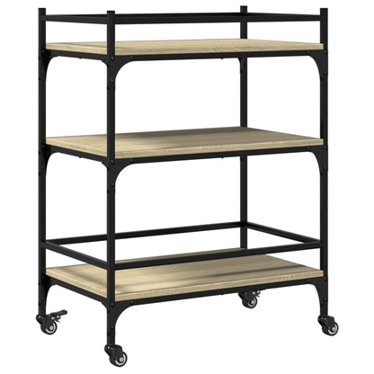 Keukentrolley 65X40X86,5 Cm Bewerkt Hout Sonoma Eikenkleurig