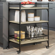Kitchen trolley 65x40x86.5 cm engineered wood Sonoma oak