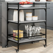 Kitchen trolley 65x40x86.5 cm engineered wood grey Sonoma oak