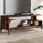 Tv-meubel 102x40x41 cm hout staal gerookt eiken