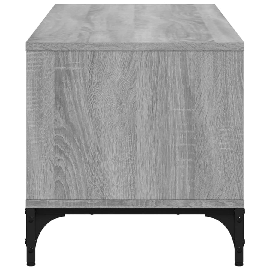 Tv-Meubel 02X40X4 Cm Hout En Gepoedercoat Staal Grijs sonoma