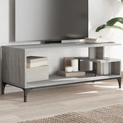 Tv-meubel 102x40x41 cm hout staal grijs sonoma