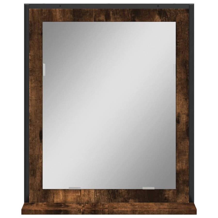 Badkamerspiegel Met Schap 50X12X60 Cm Hout Gerookt Eiken
