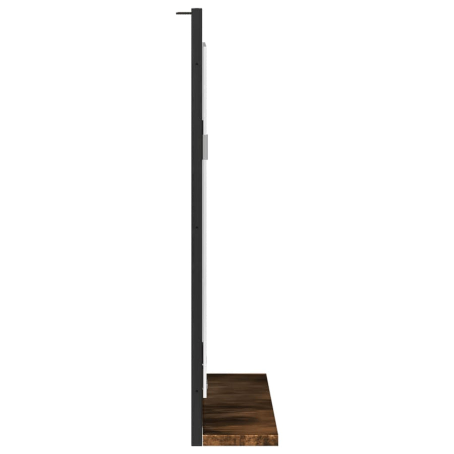 Badkamerspiegel Met Schap 50X12X60 Cm Hout Gerookt Eiken