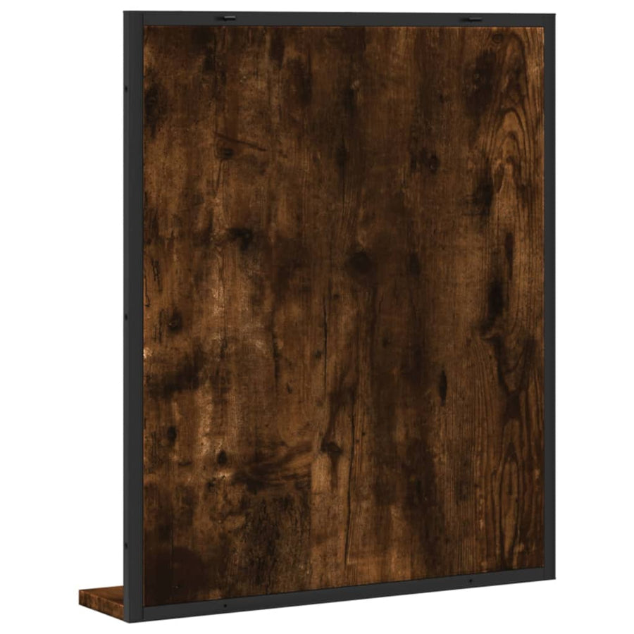Badkamerspiegel Met Schap 50X12X60 Cm Hout Gerookt Eiken